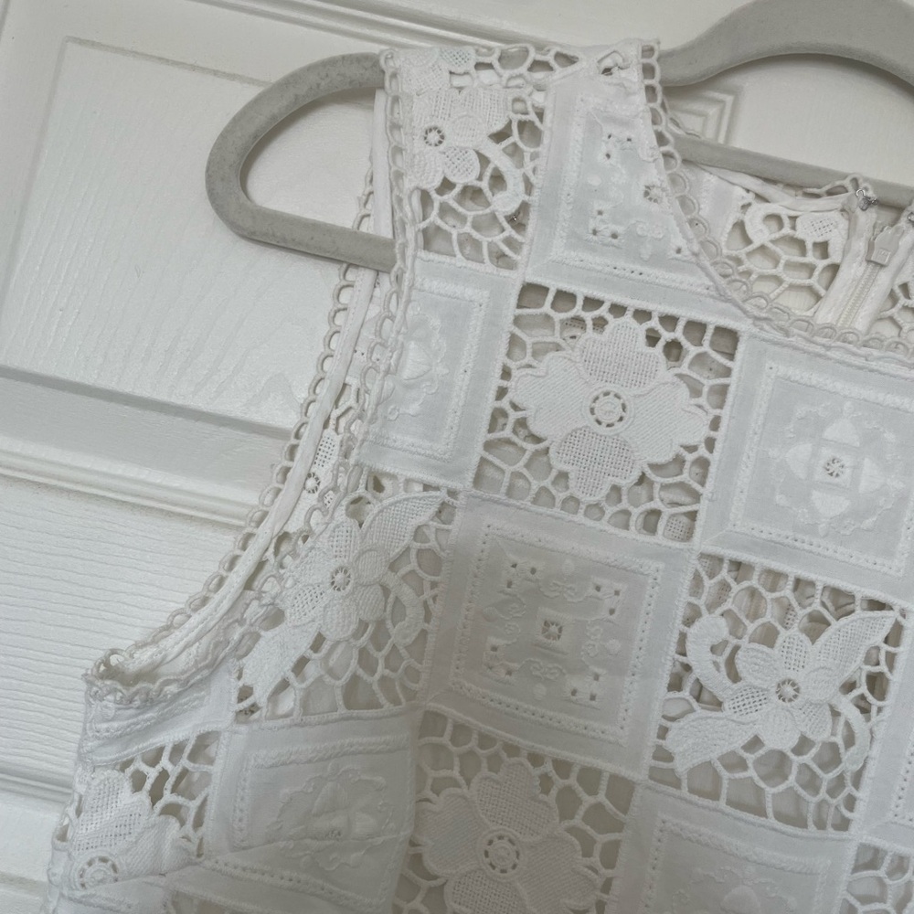 Sea New York Melia Embroidered Crochet Lace Mini Dress - Picture 4 of 6
